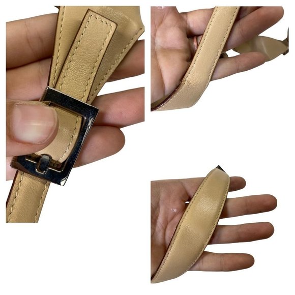 Authentic Gucci Shoulder bag Beige With Dust Leather Used GG Handbag Vintage​ - Picture 13 of 16